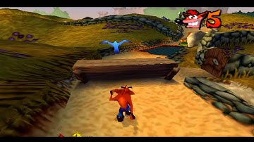 Crash Bandicoot 3: Warped (NTSC) 105% Walkthrough #001 Level 1: Toad Village