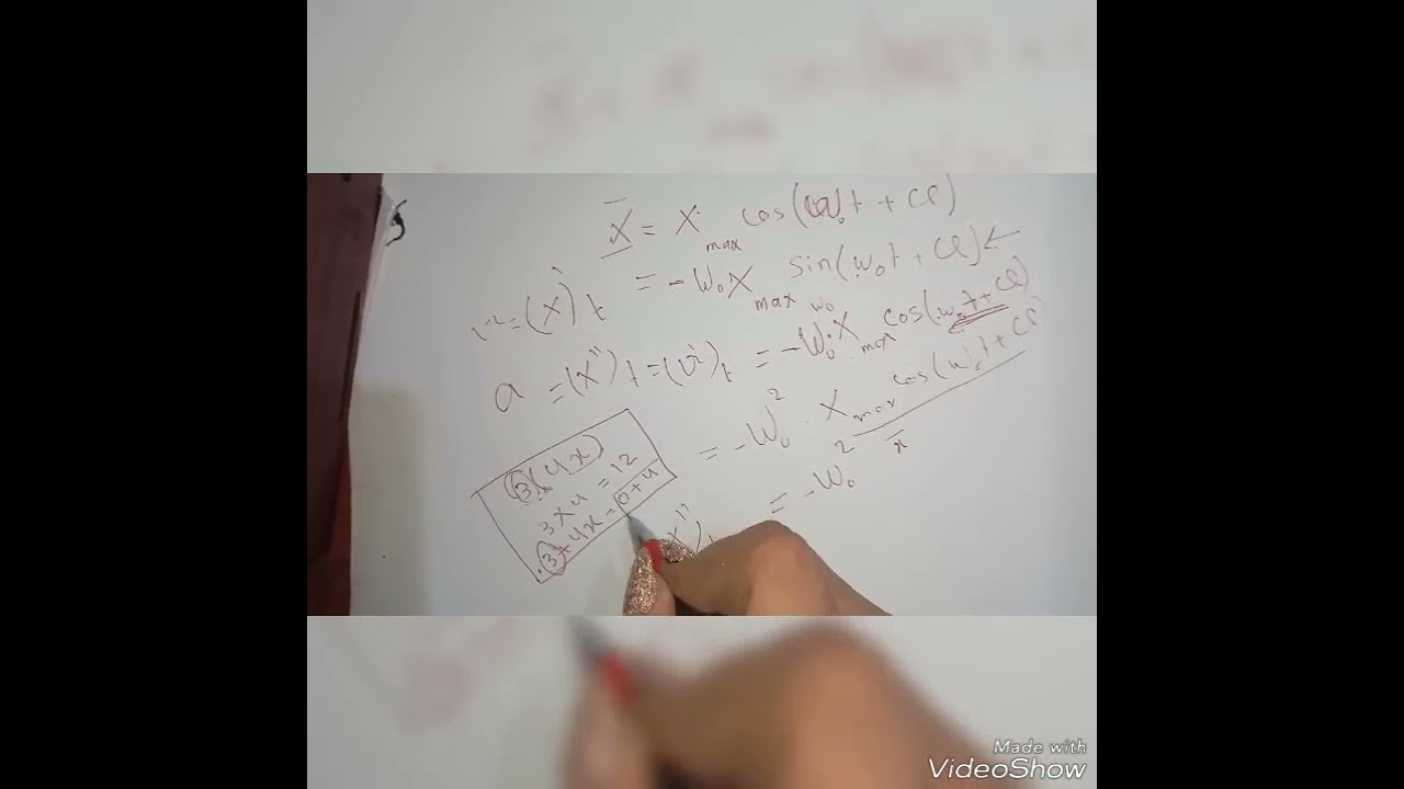 الثالث الثانوي المهني فيزياء/الحركة التوافقية البسيطة