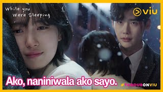 Suzy Hugs Lee Jong Suk | While You Were Sleeping in Tagalog Dub | Viu