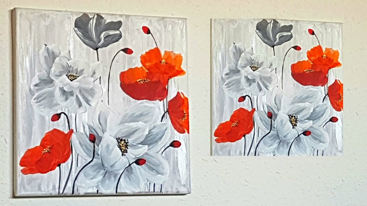 Der Fruhling Erwacht Blumen Malen Acryl Blumen Malen Malerei