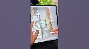 Drawing stair design using procreate in Ipad for clients. #digitaldrawing #ipadpro #icreate