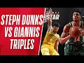 Best of Steph's DUNKS vs Giannis' THREES! 👀