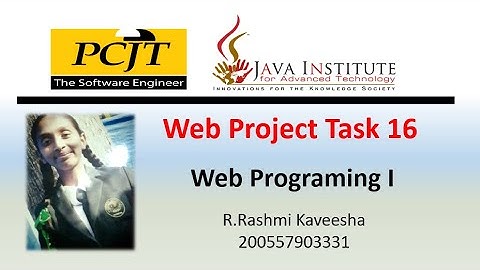 Java Institute || Web Programing 1 || eShop Project Task 16