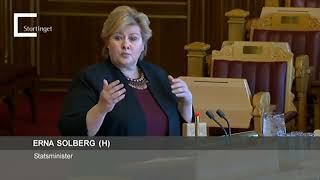 04.03.2015 Spørretime 27 Erna Solberg svarer Sveinung Rotevatn