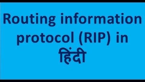 rip protocol in hindi | rip in hindi | rip in networking in hindi