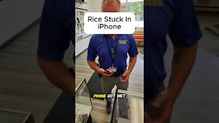 RICE STUCK IN PHONE 🍚 📱 #smartphone #brokenfix #problemfix #tech #screenbreak #cellphone #broken