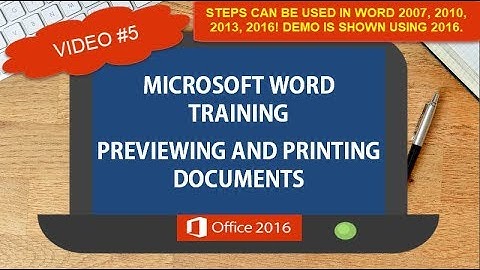 MICROSOFT WORD 2016 PREVIEWING AND PRINTING DOCUMENTS | MICROSOFT WORD TIPS TRICKS AND SHORTCUTS #5