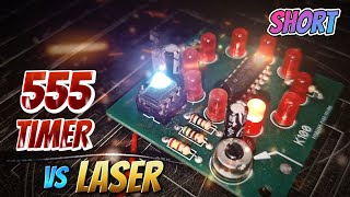 555 timer chip vs Laser! Fun experiment!