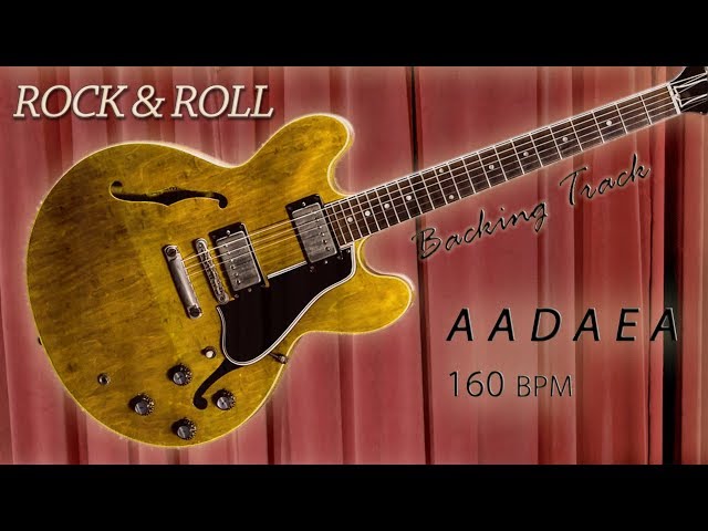 Rock n Roll Fast Blues Guitar Backing Track Jam in A class=