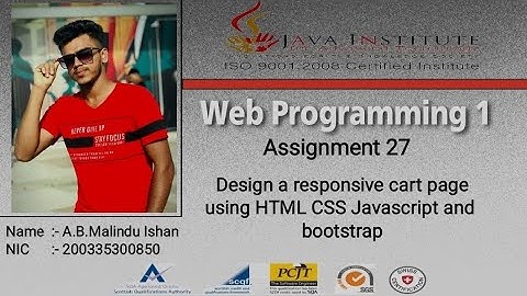 Design a responsive cart page | Web Project | Task 27 | Java Institute