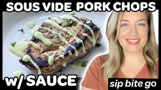 Sous Vide Pork Chops BONE IN Recipe + Sauce *EASY*