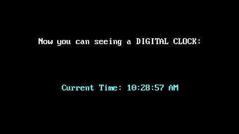 Digital clock in turbo c++ (c program).