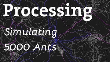 Simple Ant Simulation - 5000 Ants - Periodic Boundary Conditions