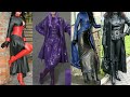 latest version of eye catching latex leather long power dresses for women and girls