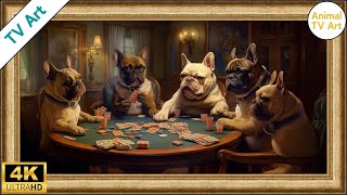 French Bulldogs Playing Poker | Hilarious Frame TV Art for Dog Lovers & Smart TVs | 10 hours screenshot 3