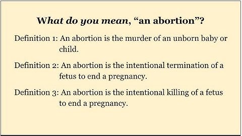 Defining Abortion - Thinking Critically About Abortion (1 of 5 videos)