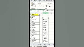 UNIQUE and SORT functions in Excel  #microsoftexcel
