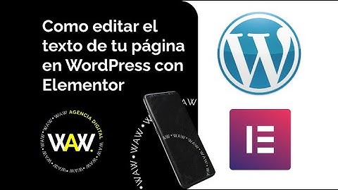 Cómo editar el texto de una página en WordPress con Elementor