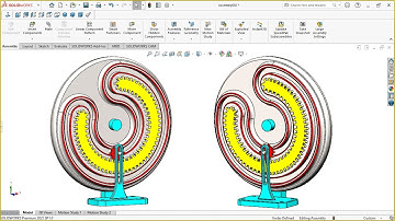 Solidworks motion analysis tutorial | C type Mangle wheel with pinion gear | Motion Analysis