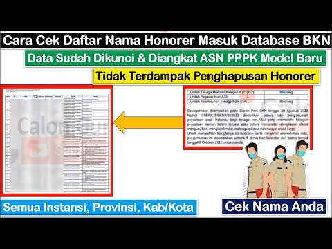 LIVE Cara Cek Daftar Nama Honorer Masuk Database BKN &amp; Sudah Dikunci siap Diangkat ASN PPPK 2023