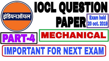 Iocl | Iocl Question Paper Mechanical Engineering | Iocl Question Paper Mechanical Engineering 2019