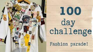 100 day challenge handmade fabric art pins