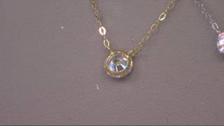 Diamonique 1 ct tw. Necklace 14K Gold on QVC
