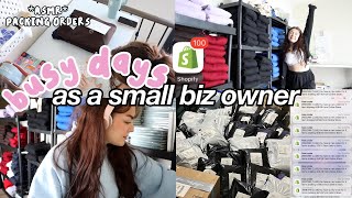 SMALL BUSINESS VLOG | busy days, packing 100+ orders, ASMR packing