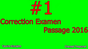 #1 - Correction Examen Passage 2016 (Téléchargement d