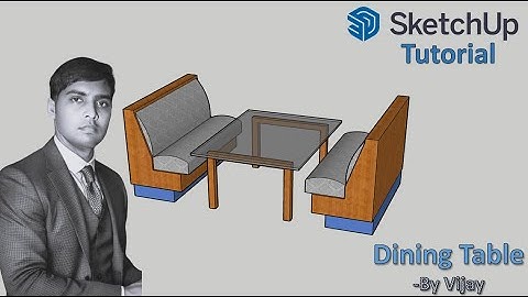 Sketchup Tutorial: How to make a dining table ? || By Vijay #sketchup #cad #3d #3dmodeling