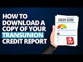 How to download your transunion credit report in canada 2023 pdf version