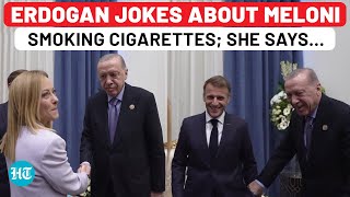 On Cam: Erdogan Jokes About Meloni Smoking Cigarettes; Macron \& Starmer Laugh, Then Italy PM Says…
