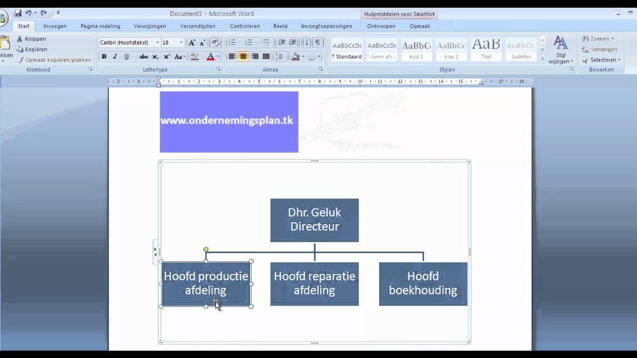 Organogram Maken - Youtube