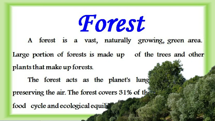 Forest essay in English 2023 essay on forest in English speech on forest in English