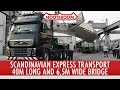 Spectacular oversized transport of steel footbridge! - Nooteboom Trailers