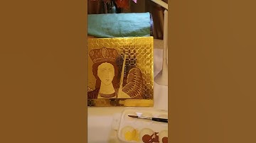 Water gilding gold Hagiography by hand Stavros