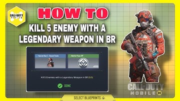Kill 5 enemies with a Legendary Weapon in BR 🔥 | How to complete Mission | Call Of Duty | COD Mobile