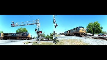 CSX Folkston Train Split Screen Great Shots