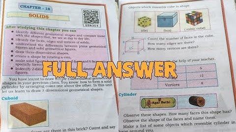 || 4th STD maths|| chapter -18 solids|| Full answer