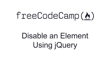 Disable an Element Using jQuery - jQuery - Free Code Camp