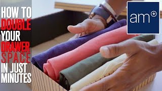 How To Fold Your T-Shirts To Maximize Drawer Space | Basics #Cotton