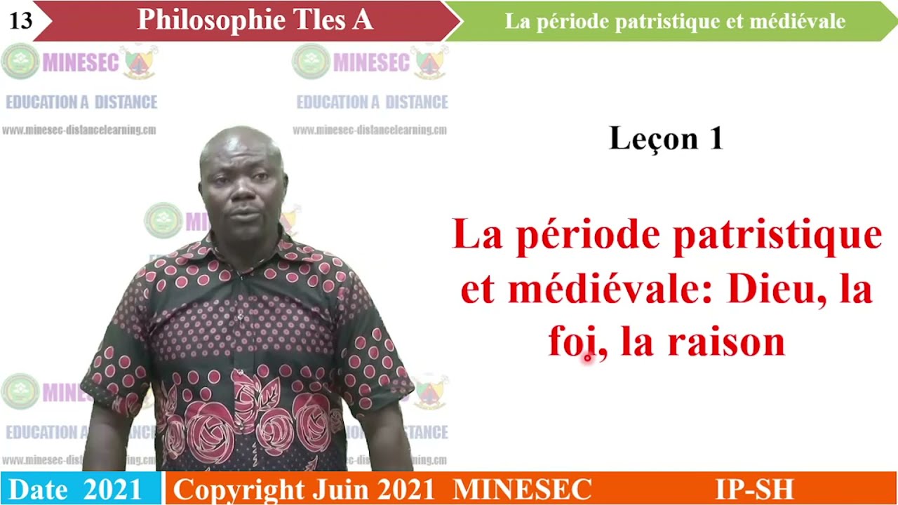 IP-SH Philosophie Terminales Leçon 1 Patristique et médiévale