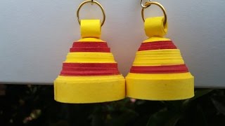 How to make paper quilling jhumkas l how to make multicolor quilling jhumkas/earrings l DIY jhumkas