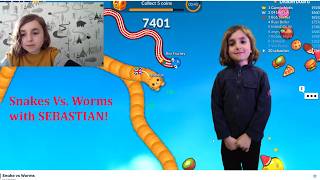 Snakes vs worms free POKI game with Sebastian Snake game screenshot 5