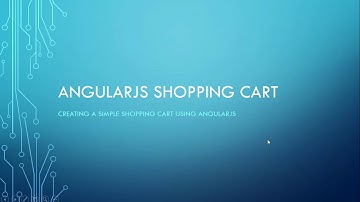 Shopping Cart Using AngularJS - Creating the Node Server (Part 1)