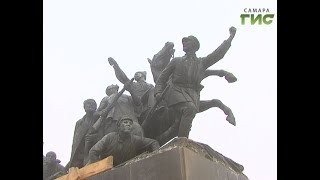 До памятника Чапаеву дошла скорая реставрационная помощь