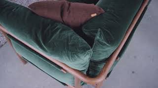 Icon By Design | Armchair | Solid Walnut | Velvet | Olivia