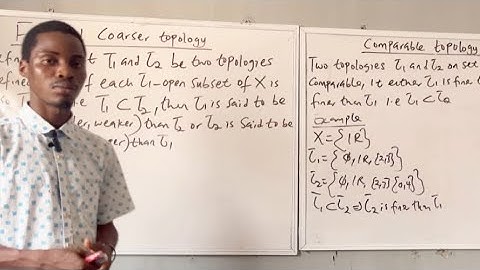 Finer and coarser topology. Comparable Topology.