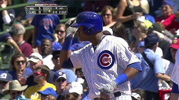 MIL@CHC: Castro singles to extend hit streak to 13