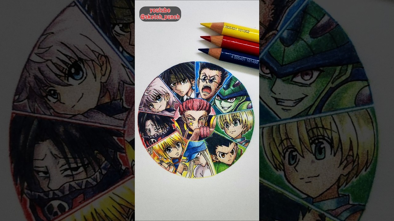 【3色ぬり絵】誰が好き?ハンターハンター新刊記念 #hunterxhunter #killua #hisoka #kurapika #gon #colormixing #anime